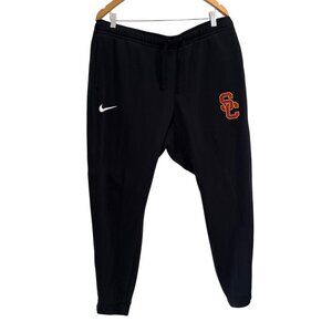 Nike USC Trojans Black Sweatpants XXL Elastic Waistband Logo Joggers